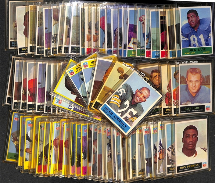 (90) 1964-1967 Philadelphia Football Cards w. Herb Adderly RC & Paul Warfield RC