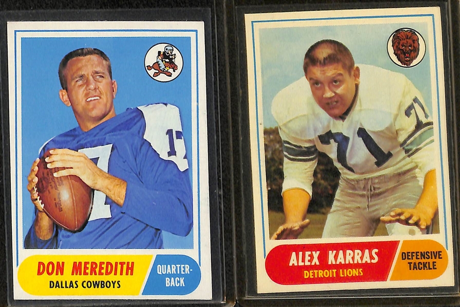 Lot of (68) 1968 Topps Football Cards w. Fred Biletnikoff x3