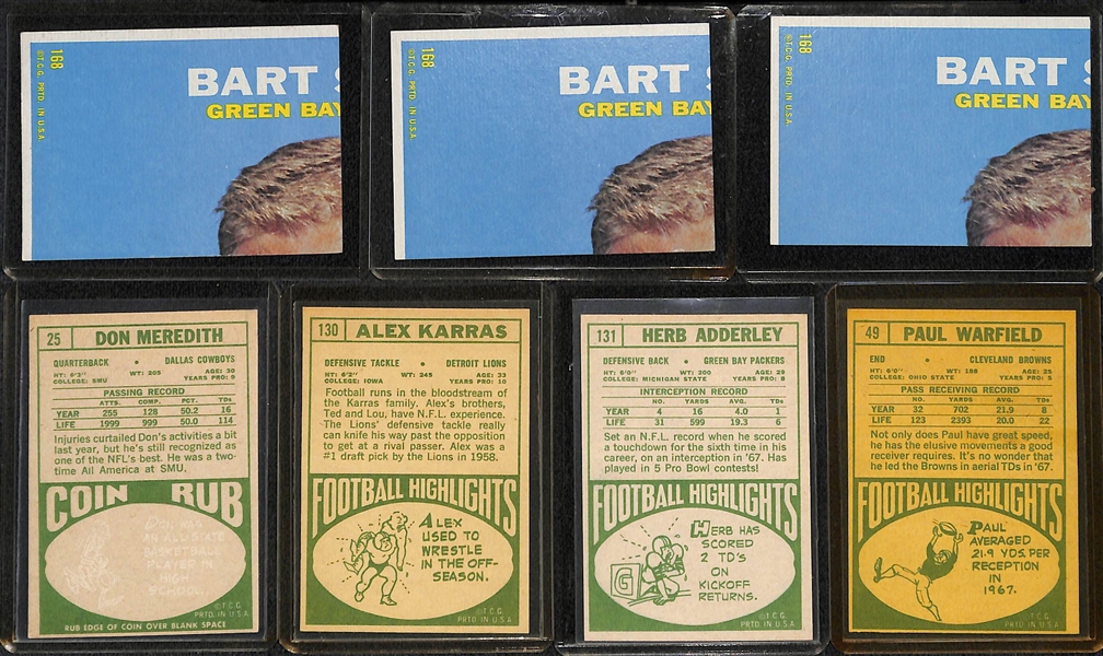 Lot of (68) 1968 Topps Football Cards w. Fred Biletnikoff x3