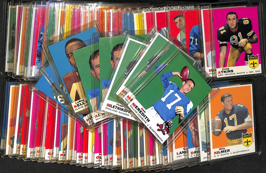 Lot of (68) 1969 Topps Football Cards w. Don Meredith x2