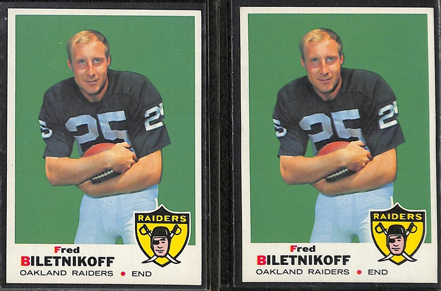 Lot of (68) 1969 Topps Football Cards w. Don Meredith x2