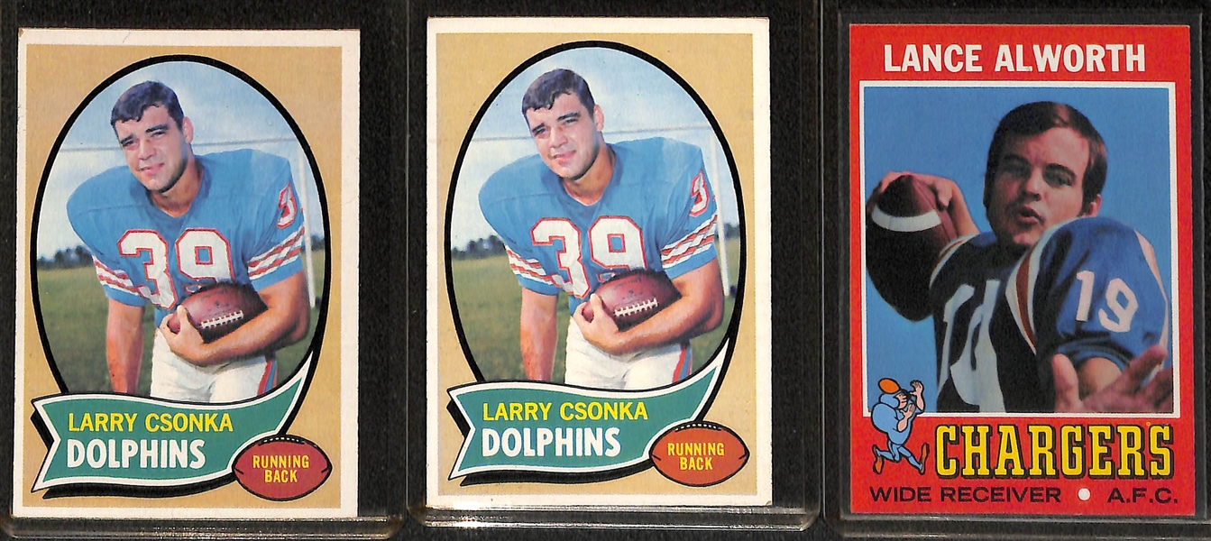 Lot of (96) 1970 & 1971 Topps Football Cards w. 1970 Bubba Smith Rookie Card