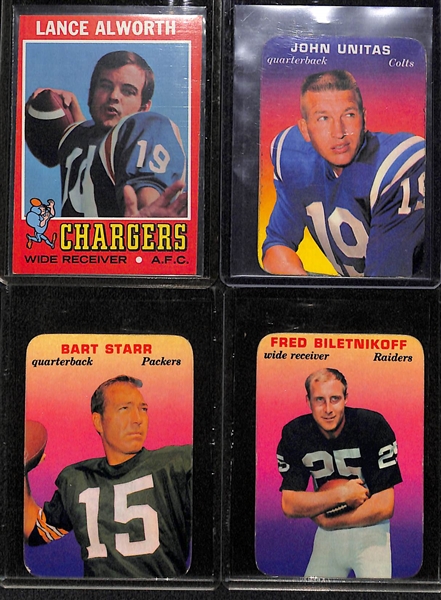 Lot of (96) 1970 & 1971 Topps Football Cards w. 1970 Bubba Smith Rookie Card