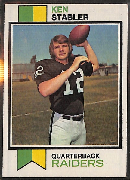 Lot of (49) 1972 & 1973 Topps Football Cards w. 1973 Ken Stabler RC
