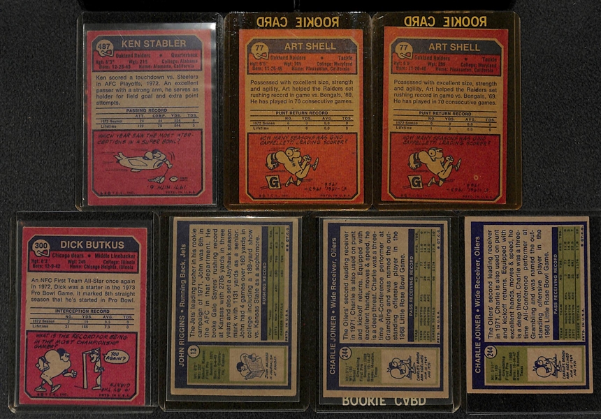 Lot of (49) 1972 & 1973 Topps Football Cards w. 1973 Ken Stabler RC