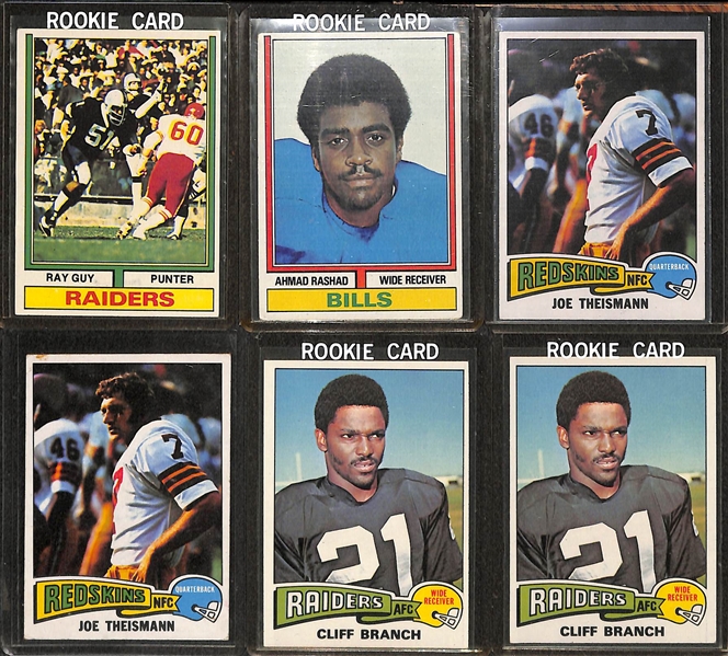 (263) 1974 - 1978 Topps Football Cards w. 1974 Ray Guy RC & 1975 Joe Theismann RC x2