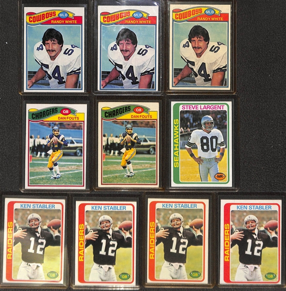 (263) 1974 - 1978 Topps Football Cards w. 1974 Ray Guy RC & 1975 Joe Theismann RC x2