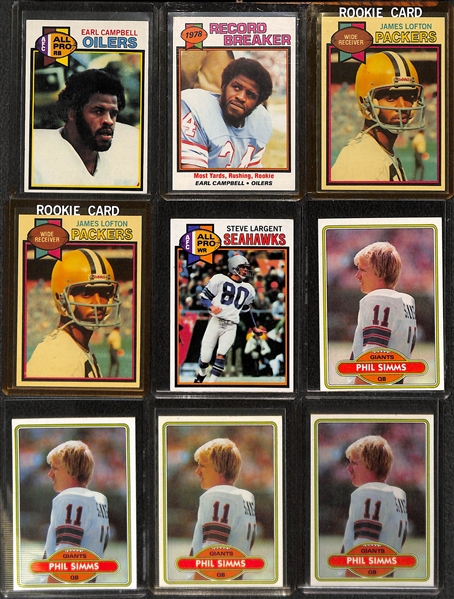 (300+) 1979-1985 Topps Football Cards w. 1979 Earl Campbell RC & 1982 Lawrence Taylor RC x2