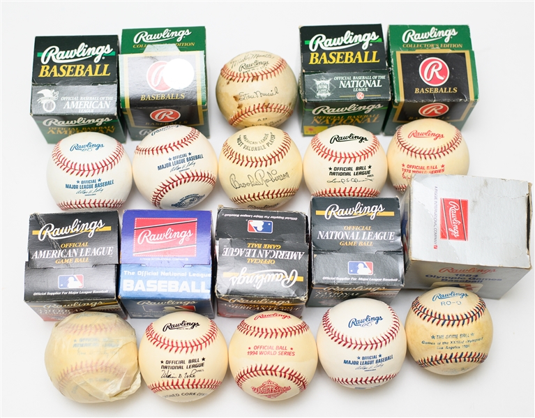 Lot of (11) Mostly Official AL, NL, and MLB Baseballs