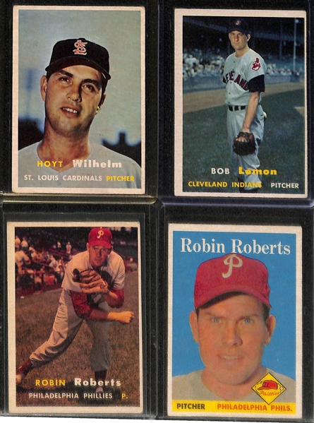 (105) 1953-1958 Topps Baseball Cards w. 1954 Richie Ashburn