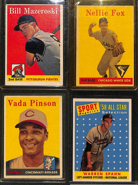 (105) 1953-1958 Topps Baseball Cards w. 1954 Richie Ashburn
