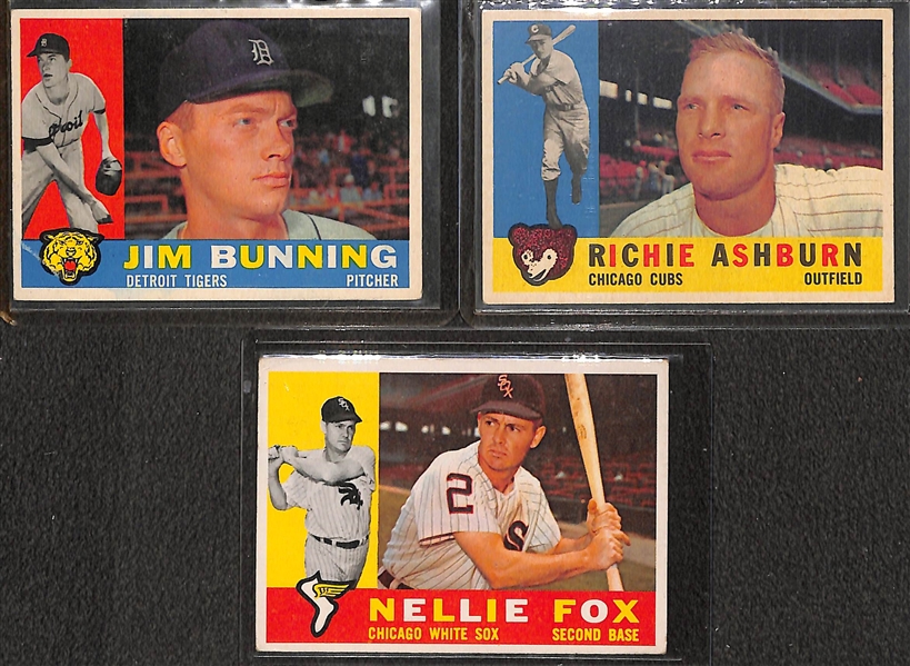 (150) 1959 & (170) 1960 Topps Baseball Cards w. Robin Roberts