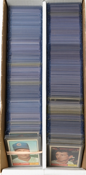 (290) 1961 Assorted Topps Baseball Cards w. Richie Ashburn & Warren Spahn All Star