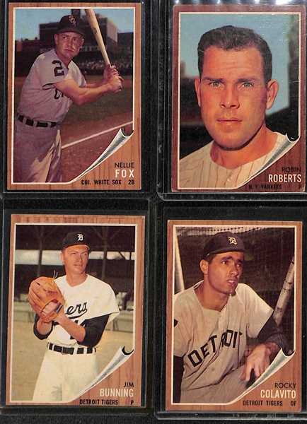 Lot of (90) 1962-1963 Topps Baseball Cards w. Nellie Fox
