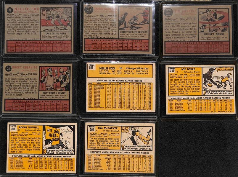 Lot of (90) 1962-1963 Topps Baseball Cards w. Nellie Fox