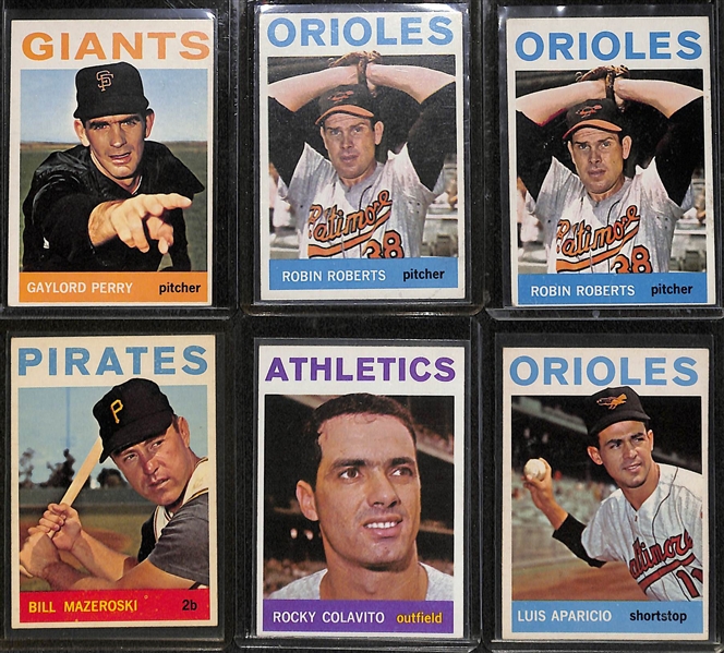  Lot of (67) 1964 Assorted Topps Baseball Cards w. Gaylord Perry