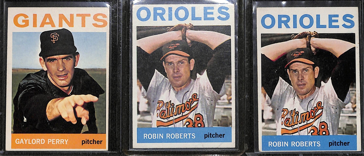  Lot of (67) 1964 Assorted Topps Baseball Cards w. Gaylord Perry