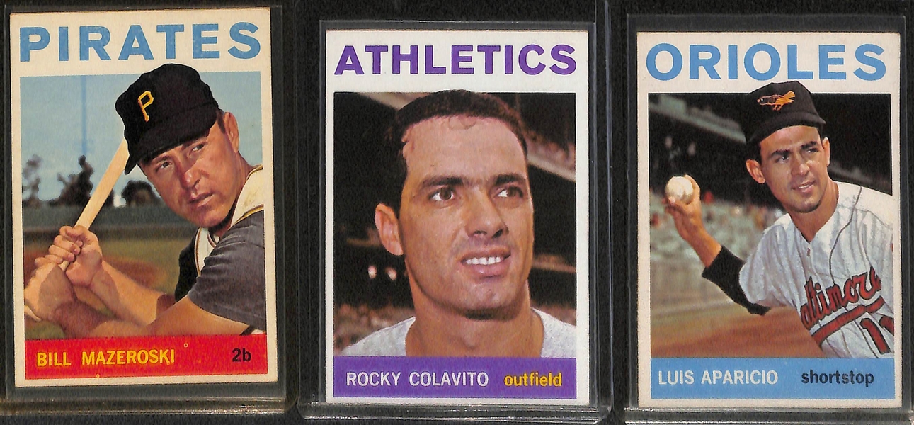  Lot of (67) 1964 Assorted Topps Baseball Cards w. Gaylord Perry