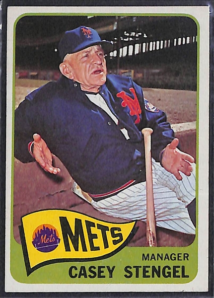   Lot of (79) 1965 Assorted Topps Baseball Cards w. Casey Stengel