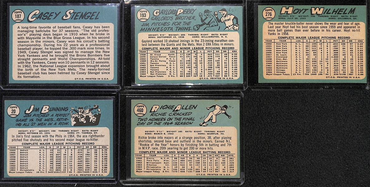   Lot of (79) 1965 Assorted Topps Baseball Cards w. Casey Stengel