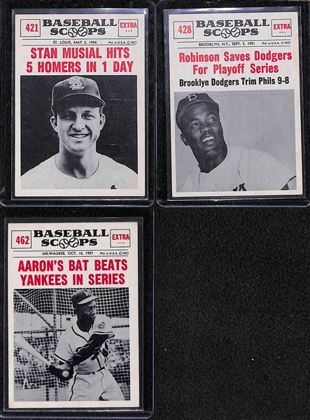 1961 Nu-Card Baseball Near Complete Set (Baseball Scoops Cards) - 74 of 80 Cards - w. (2) Babe Ruth Cards