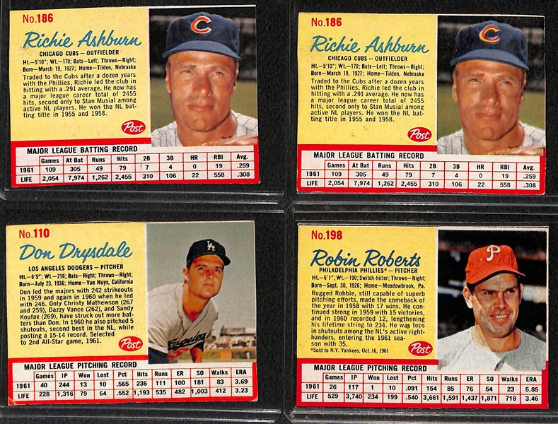   Lot of (150+) 1962 Post Cereal Cards w. Roger Maris x2 & Hank Aaron