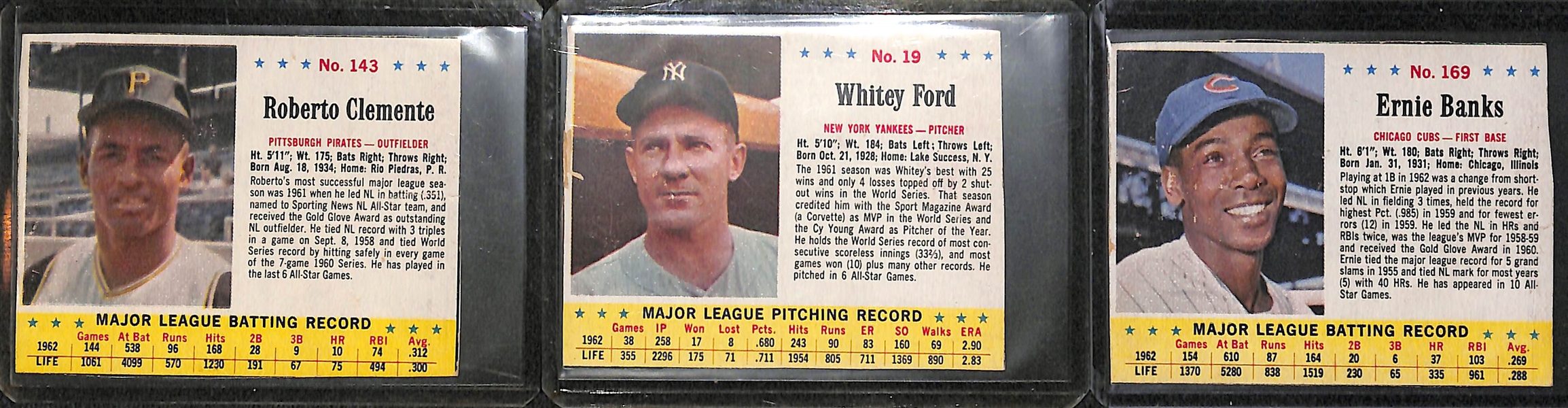   Lot of (50) 1963 Post Cereal & Jello Cards w. Post Maury Wills & Jello Roberto Clemente