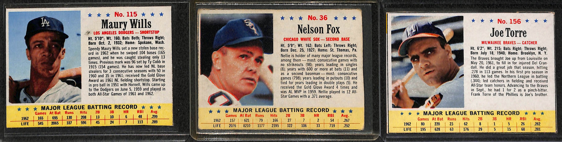   Lot of (50) 1963 Post Cereal & Jello Cards w. Post Maury Wills & Jello Roberto Clemente