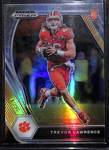 Lot of (3) 2021 Prizm Draft Football Rookie Prizms and Short Prints w. Lawrence, Fields and Wilson