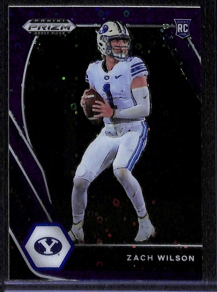 Lot of (3) 2021 Prizm Draft Football Rookie Prizms and Short Prints w. Lawrence, Fields and Wilson