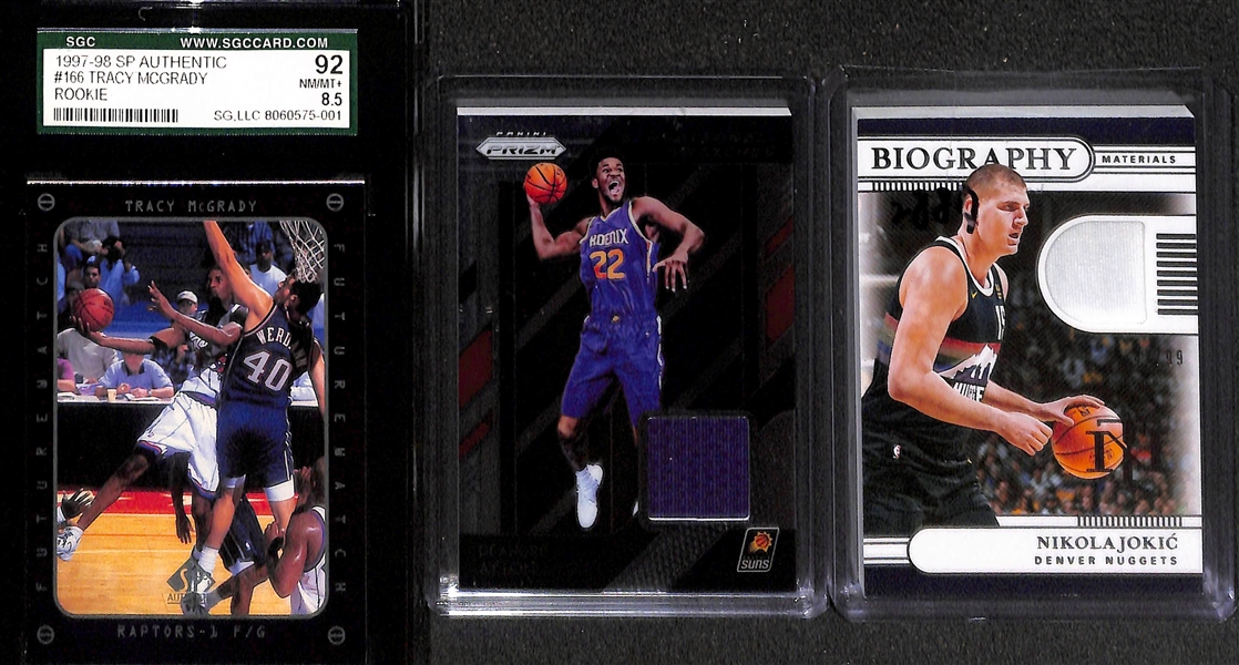 Lot of (7) Basketball Mostly Rookies w. Vince Carter, McGrady,  Tatum, Ayton