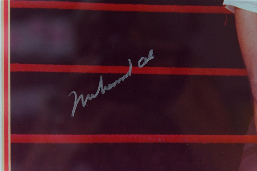 Framed Muhammad Ali SIgned 16x20 Photo (JSA Auction Letter of Authenticity) - Frame Measures 23x19
