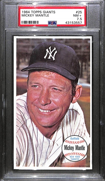 1964 Topps Giants Mickey Mantle #25 Graded PSA 7.5 NM+