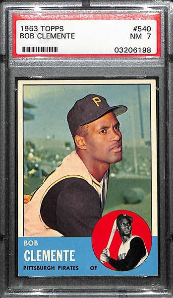 1963 Topps Roberto Clemente # 540 Graded PSA 7