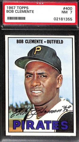 1965 and 1967 Topps Roberto Clemente PSA Graded Lot