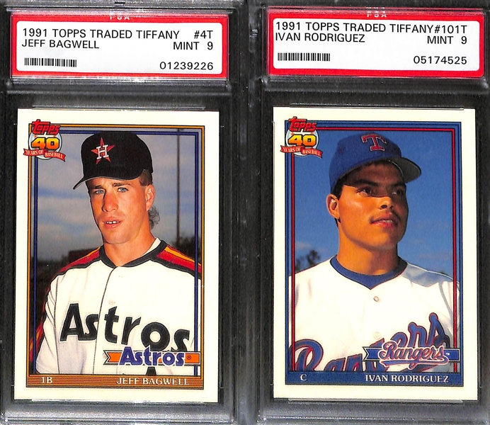 Lot of (12) Late 1980s and Early 90s Graded Baseball Rookies Inc. Thomas, Sosa, Piazza, Martinez, and more