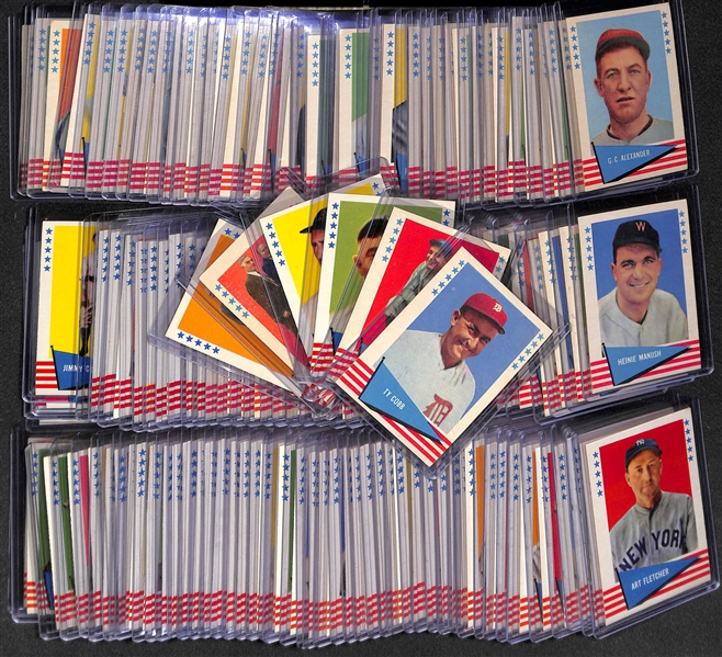 1961 Fleer Baseball Partial Set - 136 of 154 Cards - w. Ty Cobb, Ted Williams & Lou Gehrig