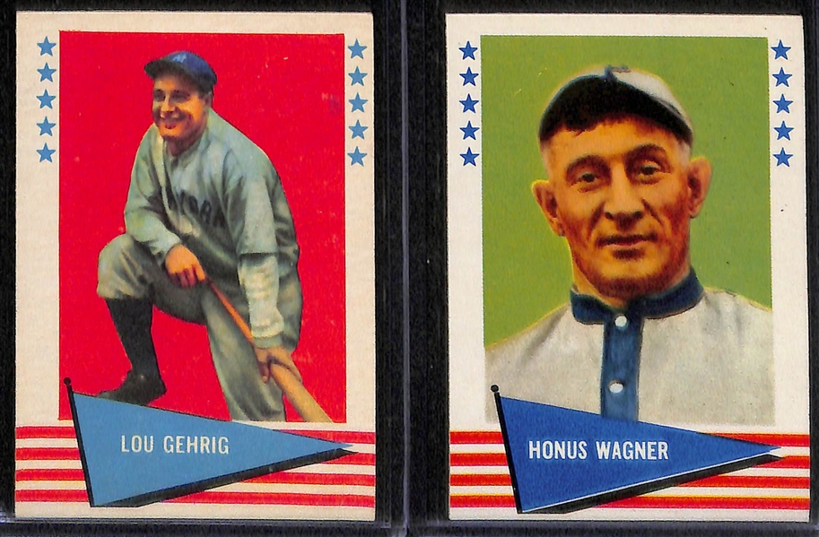 1961 Fleer Baseball Partial Set - 136 of 154 Cards - w. Ty Cobb, Ted Williams & Lou Gehrig