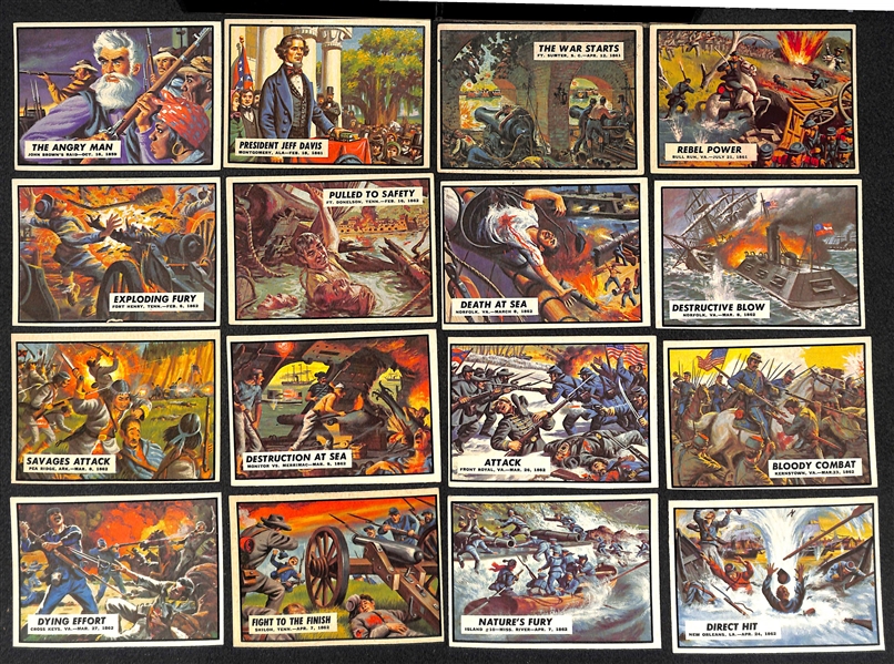 1962 Topps Civil War News Complete Set of 88 Cards + (30) Additional Duplicate Cards
