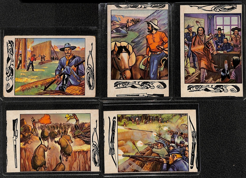  Lot of (67) 1953 Bowman Frontier Days + (7) 1950s Bond Bread Labels Hopalong Cassidy
