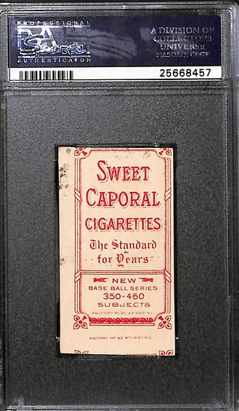 Overprint Back 1909-11 T206 Vic Willis (HOF, St. Louis Cardinals, Throwing) Sweet Caporal 350-460 Graded PSA 2(MC)