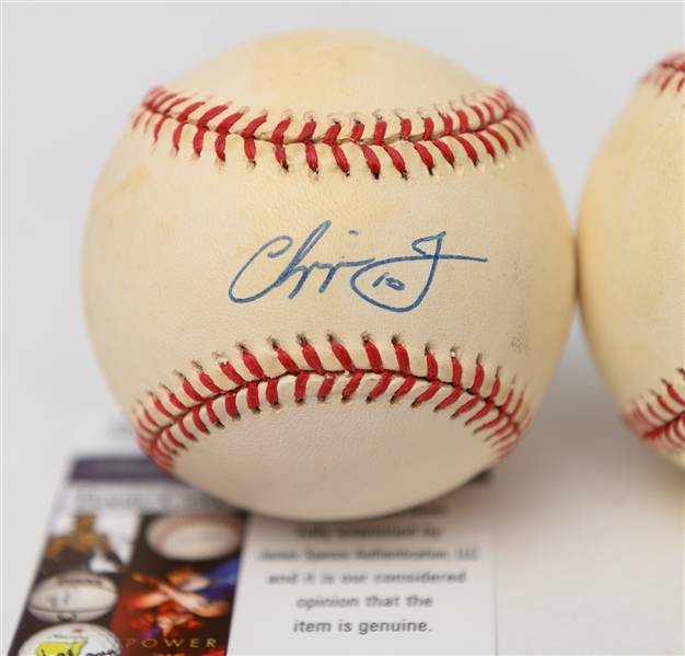 Lot of (2) Autographed Baseballs w/ Cal Ripken Jr. and Chipper Jones (JSA and PSA/DNA Authenticated)