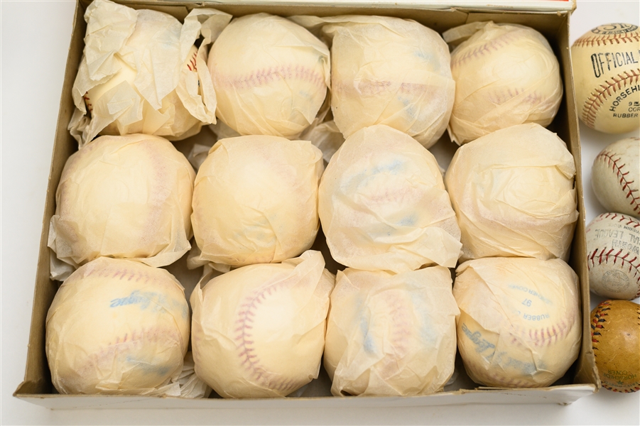 Vintage Baseball Lot Inc. S&K Official League, Cork Balls, Box of (12) MacGregor Premier 97 League