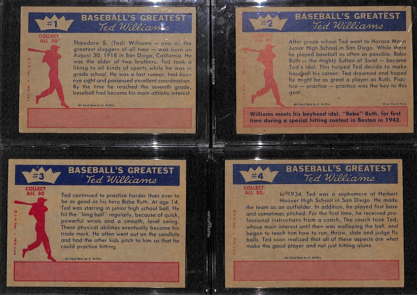 1959 Fleer Ted Williams Near Complete Set (Only Missing Card #68)