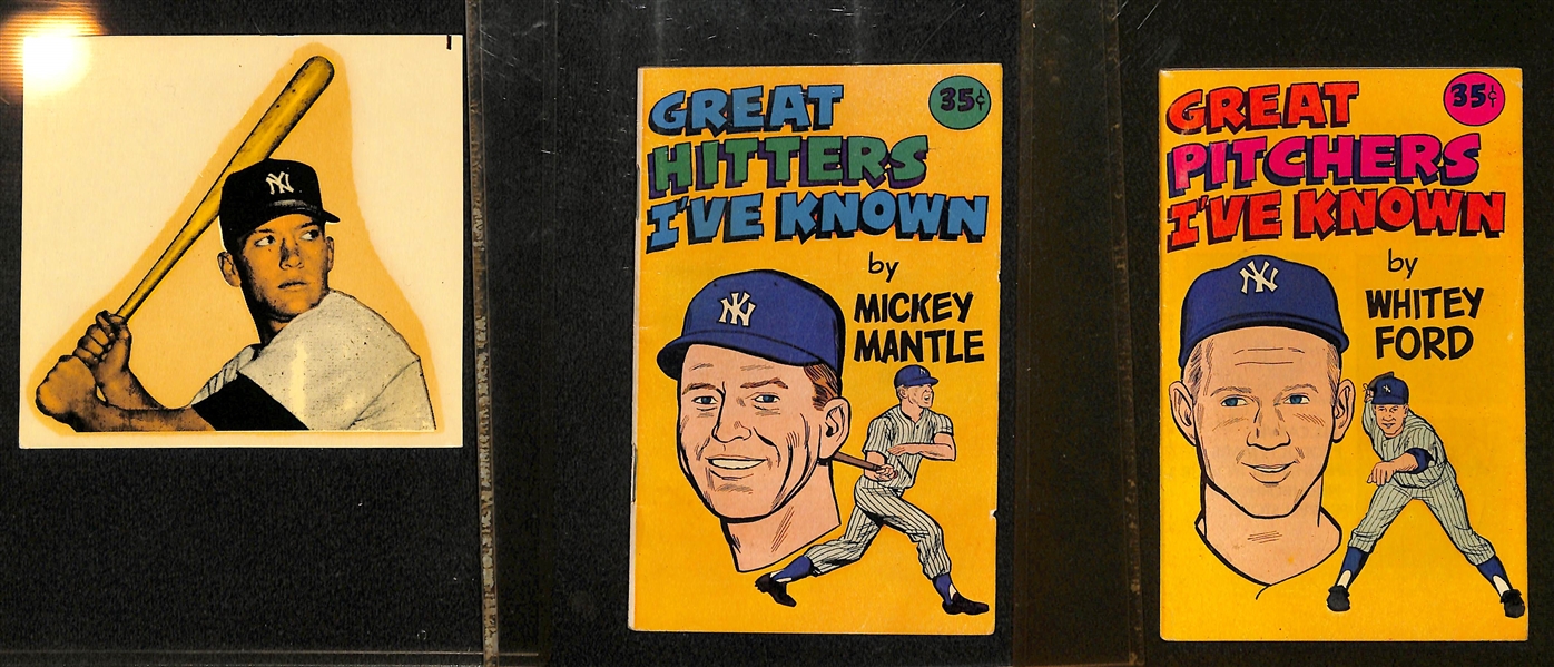 Vintage Baseball Lot w. (30+) 1967 Topps Posters, (23) 1977 Sertoma Stars, (15) Decals featuring Mickey Mantle