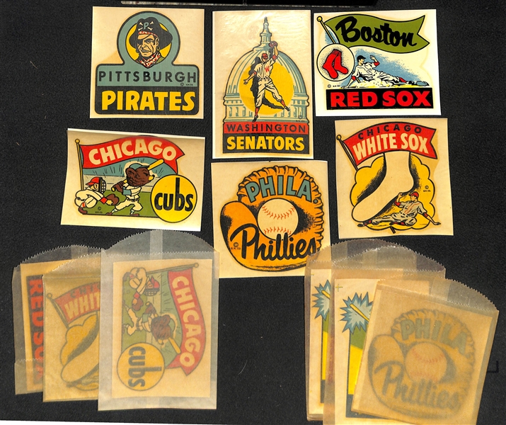 Vintage Baseball Lot w. (30+) 1967 Topps Posters, (23) 1977 Sertoma Stars, (15) Decals featuring Mickey Mantle