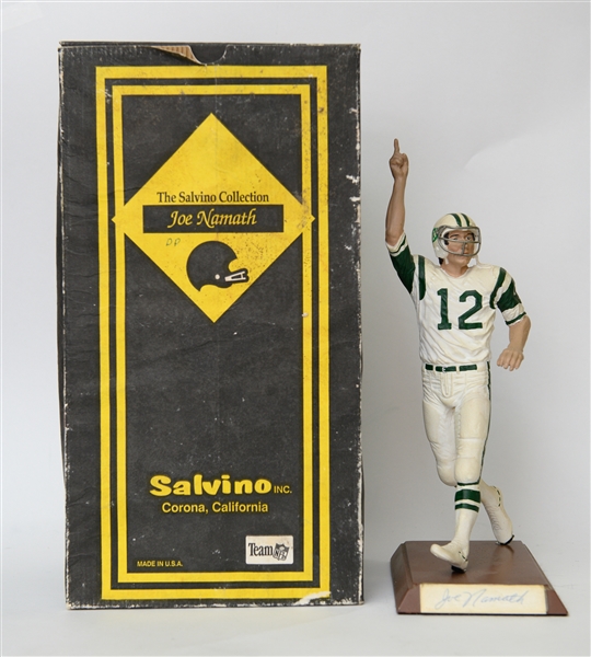Joe Namath NY Jets Signed Salvino Ceramic Figure Dealer Special Edition Numbered 174/368 w. Salvino COA