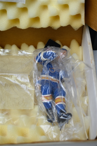 Mario Lemieux, Eric Lindros and Brett Hull Autographed Limited Edition Porcelain Figurines (Salvino/Gartlan COA)