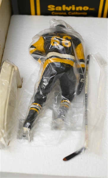Mario Lemieux, Eric Lindros and Brett Hull Autographed Limited Edition Porcelain Figurines (Salvino/Gartlan COA)