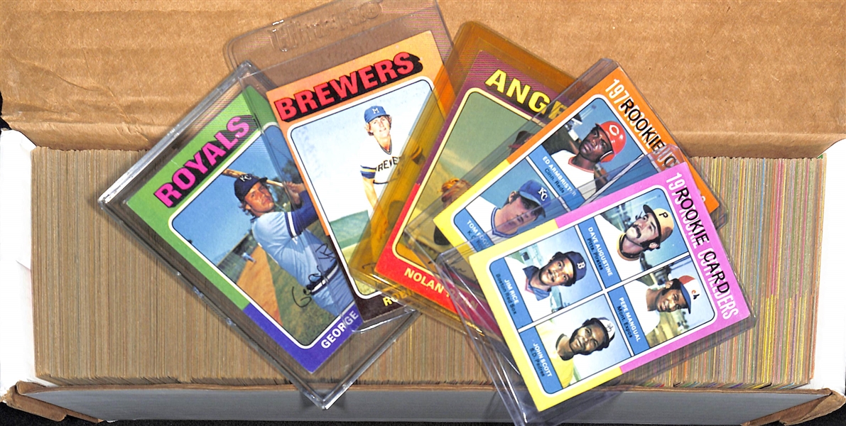  1975 Topps Baseball Card Complete Set of 660 Cards w. George Brett Rookie Card